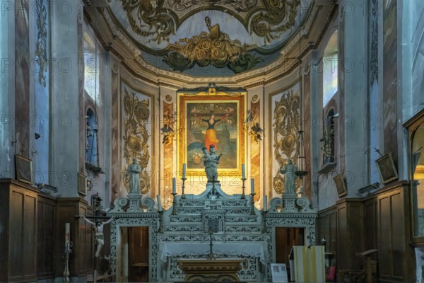Altar of the church Ste-Julie in Nonza, Cap Corse, Corsica, France