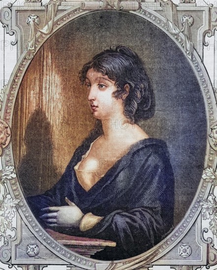 Cecile Renault (born 1774 in Paris died 17 June 1794 in Paris) is a historical figure of the French Revolution, Historical, digitally restored reproduction from a 19th century original, Record date not stated