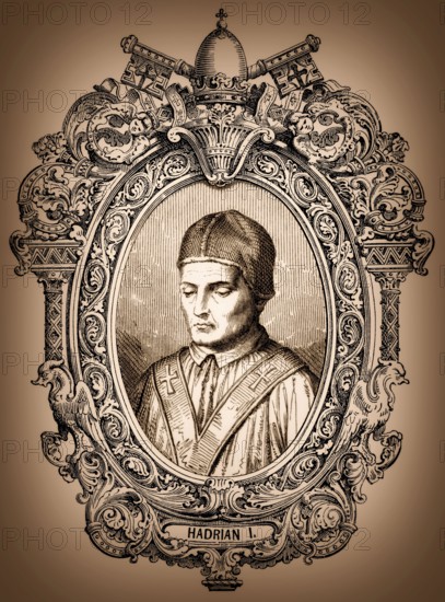 Pope Adrian I or Hadrianus I, Pope from 772 to 795, Papst Hadrian I