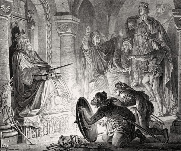Otto III, 980 – 1002, Holy Roman Emperor from 996 to 1002 in the crypt of Charlemagne