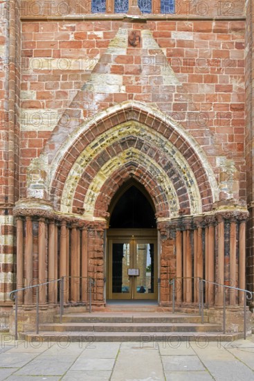 12th century St Magnus Cathedral, oldest cathedral in Scotland and most northerly cathedral in the United Kingdom at Kirkwall on the Orkney Islands