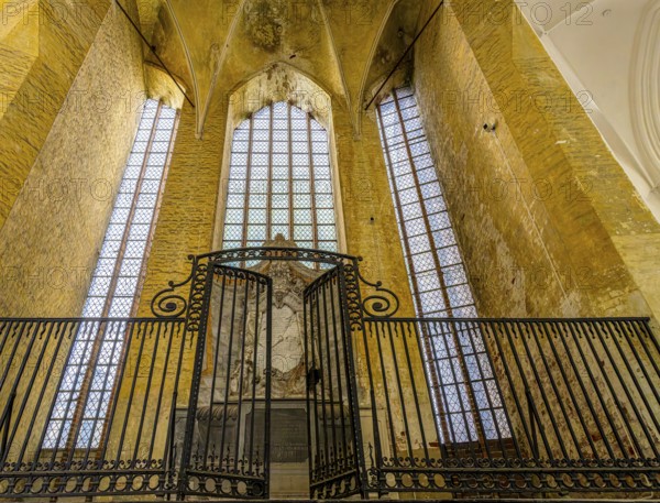 Interior photo, St Mary's Church in the old town of Stralsund, Mecklenburg-Western Pomerania, Germany