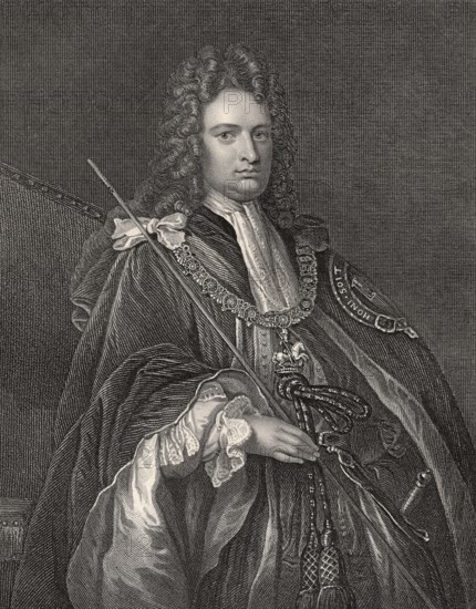 Robert Harley, 1st Earl of Oxford and Earl Mortimer, 1661-1724, a British politician and statesman
