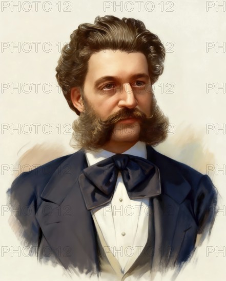 Johann Baptist Strauss II, 1825 – 1899, Austrian composer and violinist, 1879, digitally edited