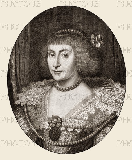 Elizabeth Stuart, the Winter Queen, 1596 - 1662, as the wife of Frederick V, Elector Palatine, Electress Palatine, Queen of Bohemia