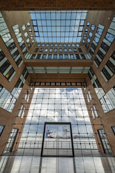 Modern building, interior, Hamburg, Germany