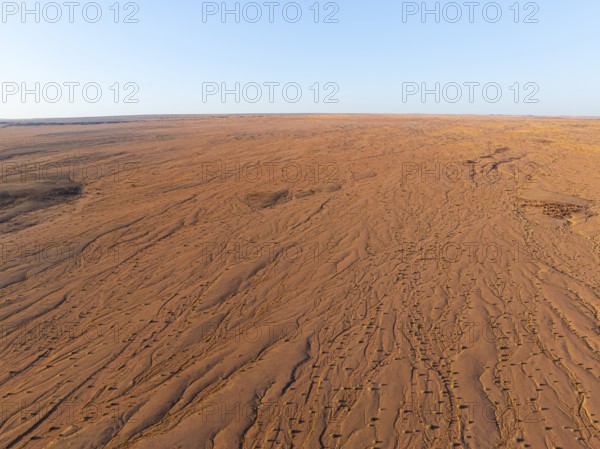 Endless space, aerial view, structure of desert landscape, Erongo, Damaraland, Namibia