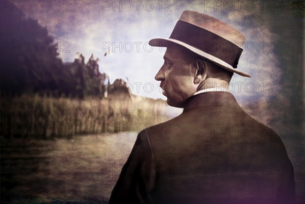 Portrait of Rainer Maria Rilke, 1875 – 1926, Austrian poet and novelist, digitally edited