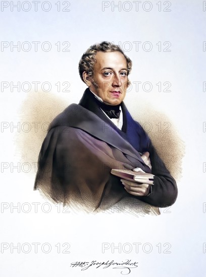 Josef Gorischek (1792-1852), physician in Vienna, Historical, digitally restored reproduction from a 19th century original, Record date not stated