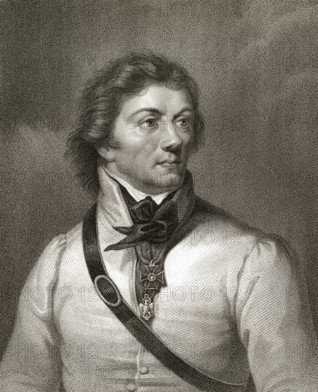 Andrzej Tadeusz Bonawentura Kosciuszko, or Andrew Thaddeus Bonaventure Kosciuszko, 1746 - 1817, a national hero in Poland, Andrzej Tadeusz Bonawentura Kosciuszko, 1746 - 1817, ein polnischer Adeliger, Nationalheld, General
