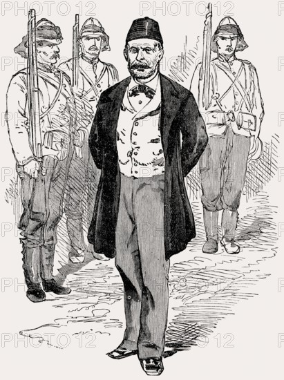 Mahmoud Fehmy, an Egyptian general, Egyptian second in command in the Battle of Tel el-Kebir, From British Battles on Land and Sea, by James Grant