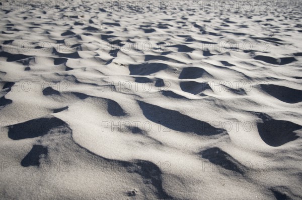 Dry sand on the beach. Grzybowo