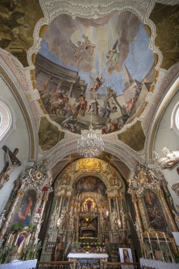 Holy Sepulchre, painted around 1767 by the painter Johann Joachim Pfaundler, St Donatus Church, Dorfstraße 20, Patsch, district of Innsbruck, Tyrol, Austria