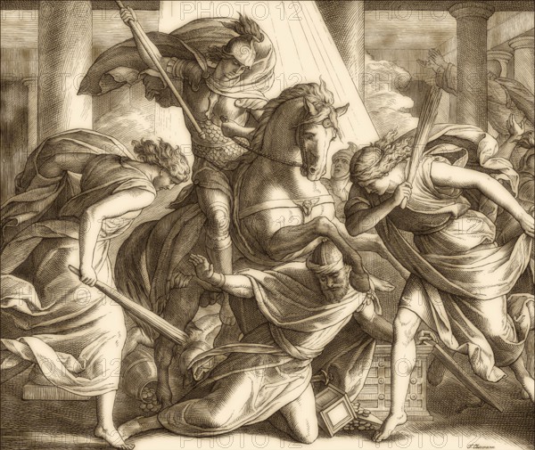 Death of Heliodorus, Old Testament, by Julius Schnorr von Carolsfeld