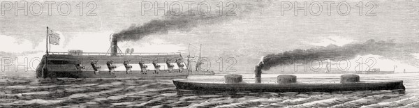 USS Puritan, a turreted ironclad monitor, USS New Ironsides, 1850s