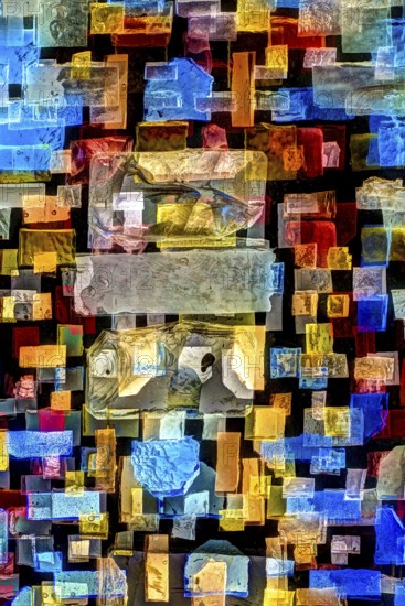 Creative shot, abstract, glass blocks, creative, colourful, colourful, all over, background, pattern, pattern, art, wrapping paper, design, greeting card, artistic, Germany