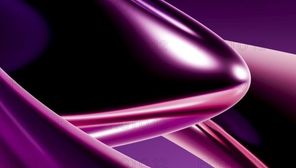 Elegant 3D render featuring a smooth, flowing blend of purple shades creating a sleek abstract background design ideal for contemporary visual projects
