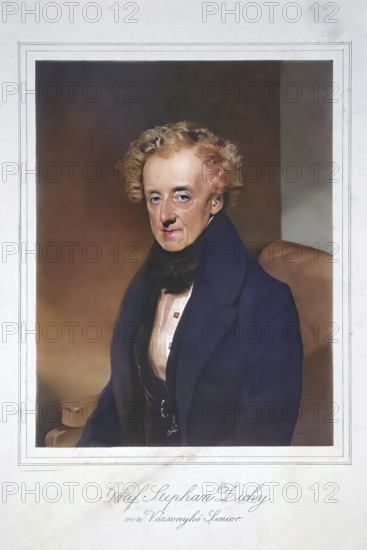 Stefan Senior von Zichy (1757-1841), Count of Zich and Vasonykeö, Historical, digitally restored reproduction from a 19th century original, Record date not stated