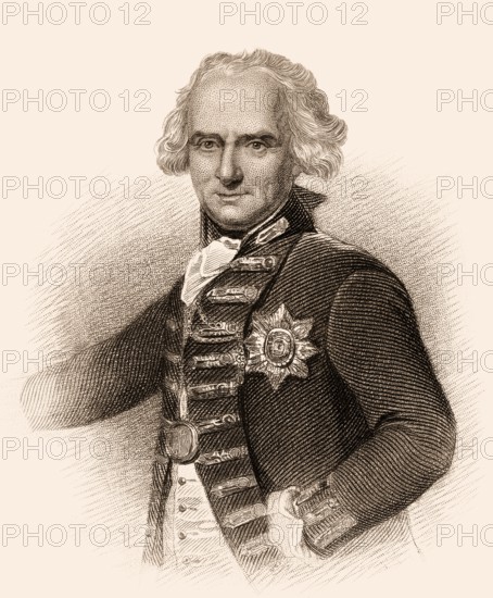 Admiral Alexander Hood, 1. Viscount Bridport, 1726-1814, ein Offizier der britischen Royal Navy