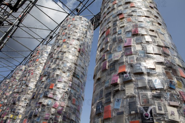 'The Parthenon of Books' by the Argentinian conceptual artist Marta Minujin, banned books, documenta 14 exhibition, 2017, Kassel, Germany
