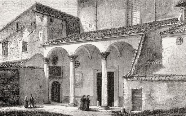 The Basilica of Saint Sabina, Aventine Hill, Rome, Italy, 19th Century