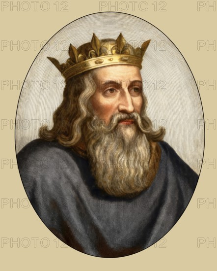 Clovis, Chlodovechus, Chlodwig I, Chlodowech, 466-511, King of the Franks of the Merovingian dynasty, digitally edited