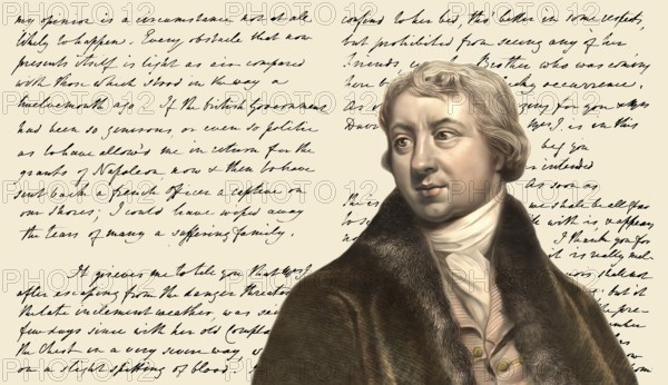 Edward Jenner, 1749-1823, English physician and scientist, digitally restored