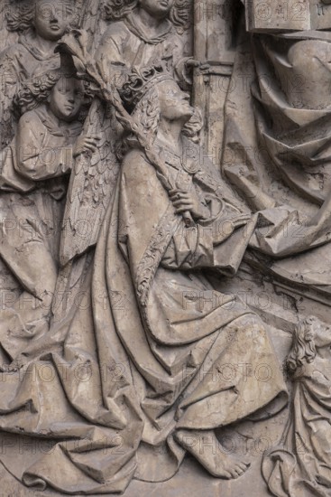 Detail of the epitaph named after Kunz Horn, one of the richest citizens of Nuremberg around 1500, Lorenzkirche, Nuremberg, Middle Franconia, Bavaria, Germany