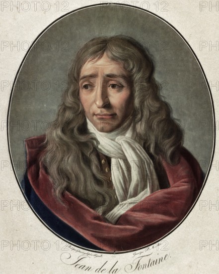 Jean de La Fontaine (8 July 1621 to 13 April 1695) was a French writer, digitally enhanced reproduction of a 19th century original, historical
