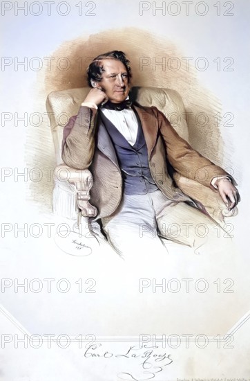 Johann Carl August La Roche, from 1873 Ritter von La Roche, also Karl von La Roche (born 12 October 1794 in Berlin, died 11 March 1884 in Vienna) was a German-Austrian actor, Historical, digitally restored reproduction from a 19th century original, Record date not stated