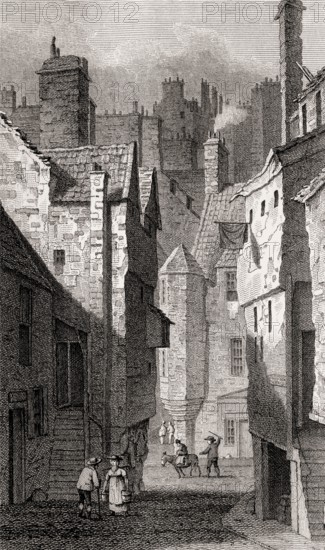 High School Wynd, Edinburgh, Scotland, 19th century, Views in Edinburgh by J. & H. S. Storer