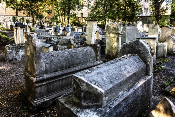 Remuh Cemetery, 1551, Remuh Synagogue, 1553, one of two synagogues still in use today, Kazimierz Jewish Quarter, historically significant district that has developed into an important center of Jewish culture since the 14th century, Krakow, Poland