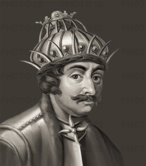 Theodoric the Great, Flavius Theodericus Rex, ca 454-526, king of the Ostrogoths from the Amali family, regent of the Visigoths and Italy, digitally edited