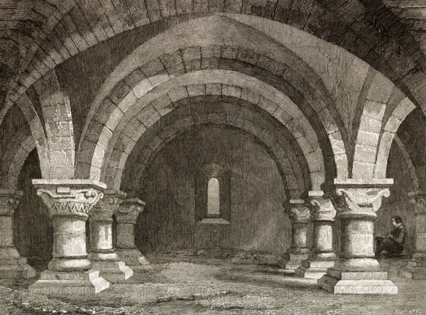 Die Krypta der St. Mary's Church, Lastingham, Kirkbymoorside, North Yorkshire, England, UK, 18.