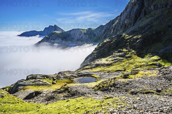 Snowdon Massif, Snowdon Range, Snowdonia, North Wales, UK