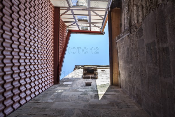 Medieval toilet, Old town gate Westerturm, Duderstadt, Lower Saxony, Germany