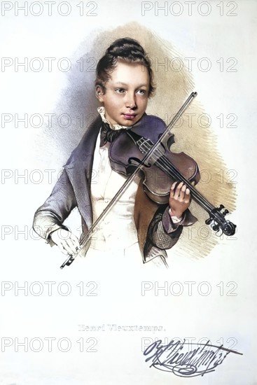 Henri Vieuxtemps, 17 February 1820, 6 June 188, was a Belgian composer and one of the most important violinists of the 19th century, Historic, digitally restored reproduction from a 19th century master, Record date not stated