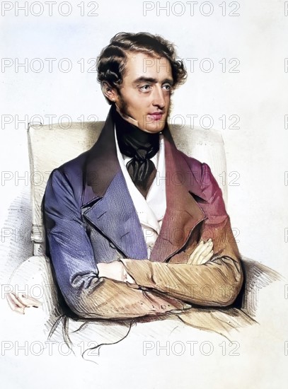 Friedrich Peithner von Lichtenfels (1795-1854), Dr med. Professor of Obstetrics in Vienna, Historical, digitally restored reproduction from a 19th century original, Record date not stated