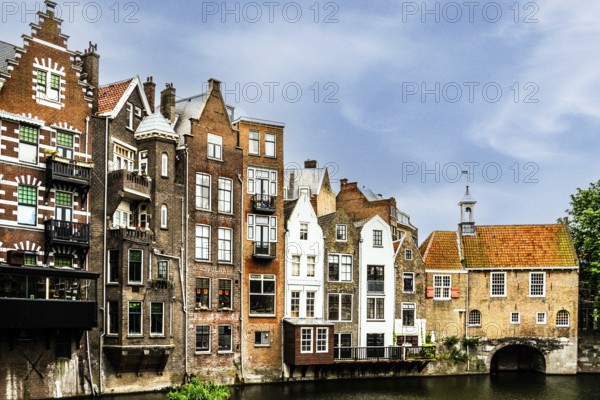 Delfshaven, historic district known for its picturesque harbor, starting point of the departure of the Pilgrim Fathers in 1620, Rotterdam, the Netherlands