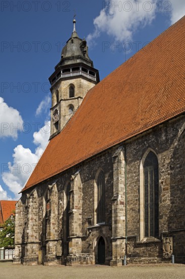 St. Blasius or Blasius Church, Gothic hall church in the centre of the old town, Hannoversch Münden, Lower Saxony, Germany