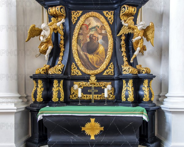 Interior photos in St. Salvator Cathedral in Fulda, officially High Cathedral in Fulda, center of the Fulda Baroque Quarter and landmark of the city, Fulda, Hesse, Germany