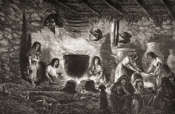 Distillation and consumption of chicha, Perou Andes, South America