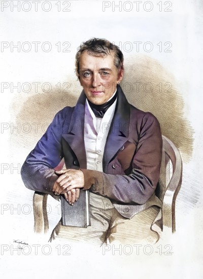 Georg Friedrich Treitschke, also Friedrich Treitschke, (born 29 August 1776 in Leipzig, died 4 June 1842 in Vienna) was a German-Austrian playwright, theatre director and lepidopterist, Historical, digitally restored reproduction from a 19th century original, Record date not stated