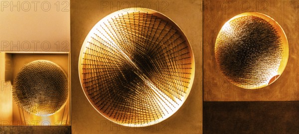 Cosmic Vision, Günther Uecker, 1961, Kunsthal with temporary exhibition 100 Years of Kinetic Art, kinetic art with light effects, Rotterdam, Netherlands