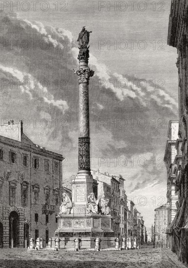 The Column of the Immaculate Conception, Rome, Italy, 19th Century