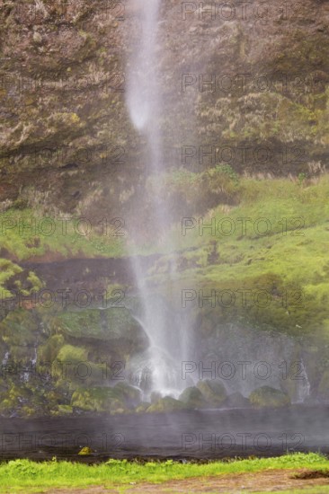 Waterfall Seljalandsfoss, 60 m high, located in southern iceland