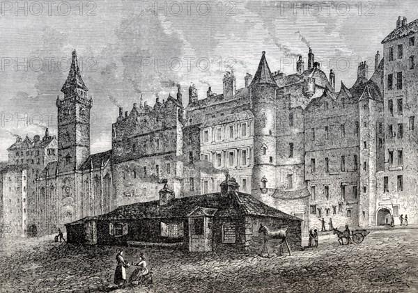 The Edinburgh City Guard House, High Street, Royal Mile, Edinburgh, Scotland, 19th century