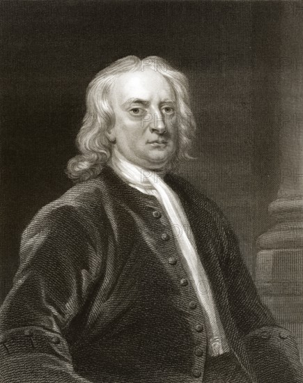 Sir Isaac Newton, 1642-1726, an English physicist and mathematician