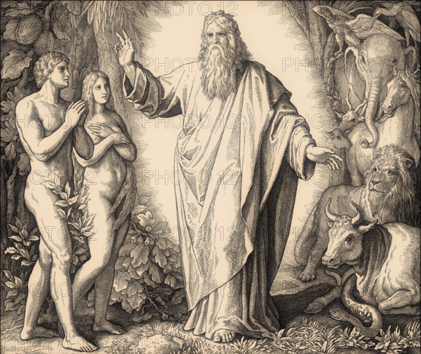 Creation of Humanity, by Julius Schnorr von Carolsfeld, 1860