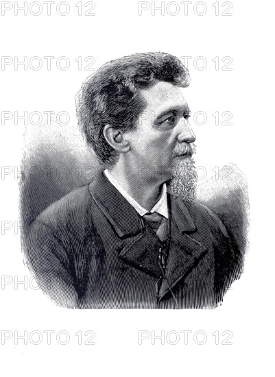 Friedrich Gerhard Rohlfs (born 14 April 1831 in Vegesack, Free Hanseatic City of Bremen, died 2 June 1896 in Rüngsdorf, district of Bonn) was a German African explorer and writer, authentic, digitally restored reproduction from a 19th century original, exact date of depiction unknown, Historical